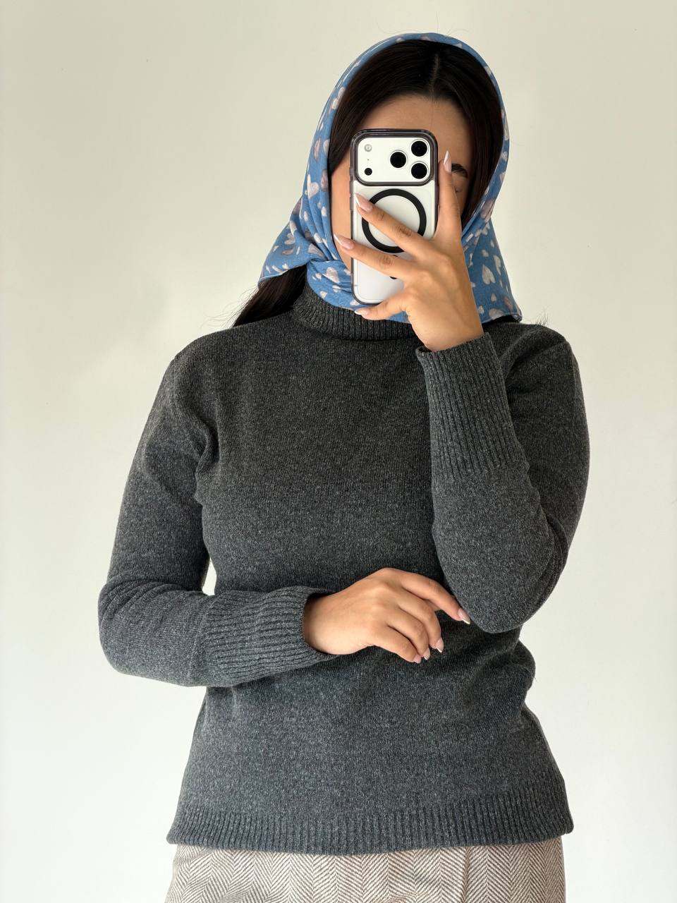 بافت یقه اسکی زنانه گلنوش